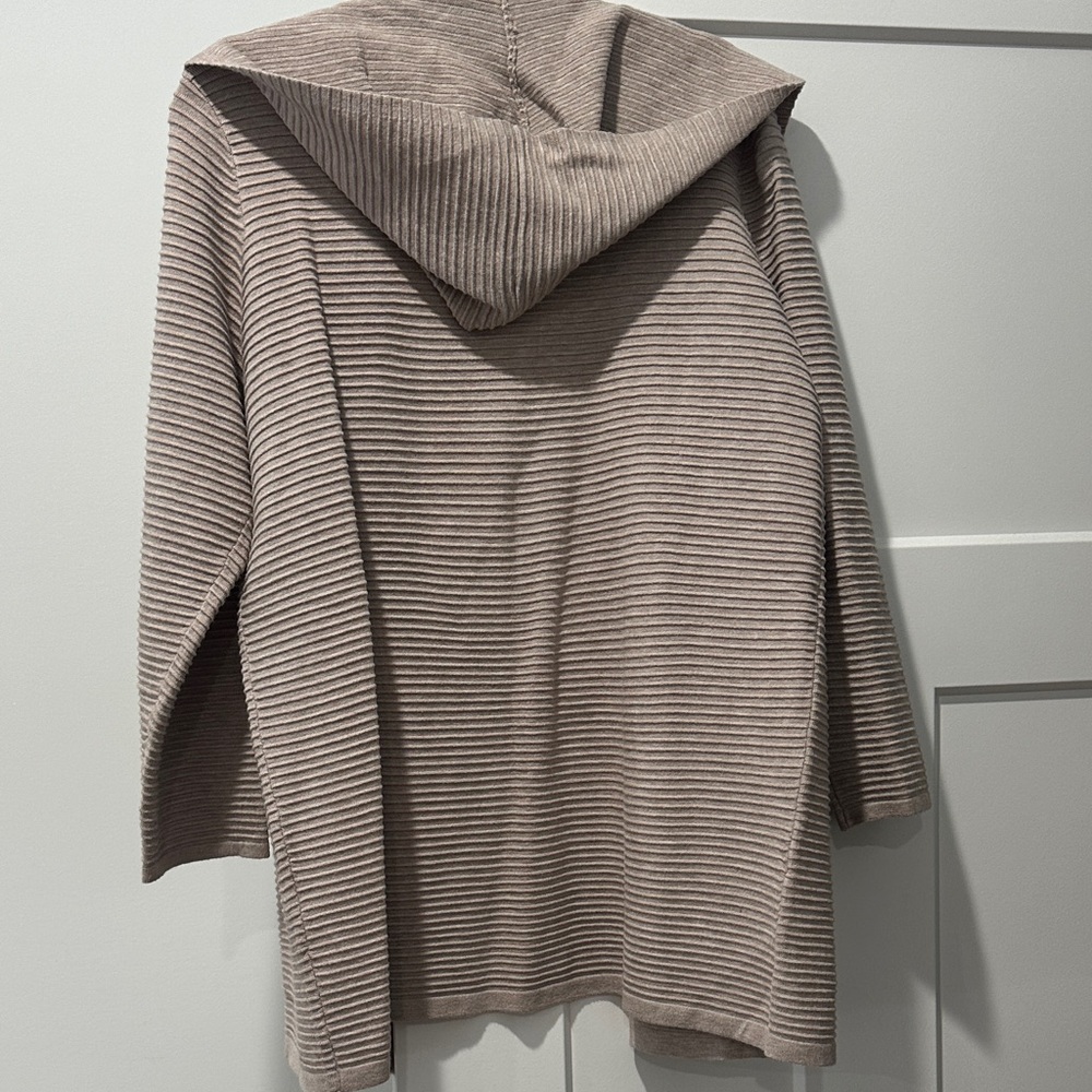 Evolution Taupe Ribbed Cardigan - Picture 3 of 3